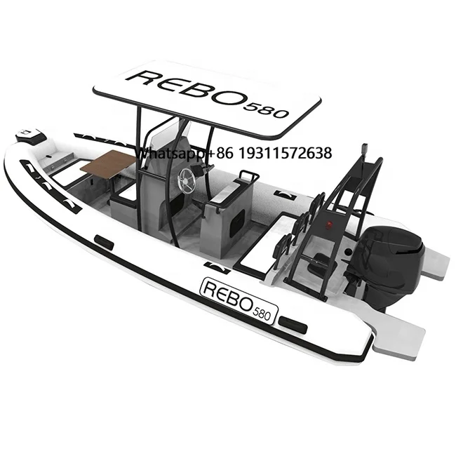 

19ft Rhib 580 High Speed Aluminum RIB Hypalon/PVC Inflatable Boat With Table