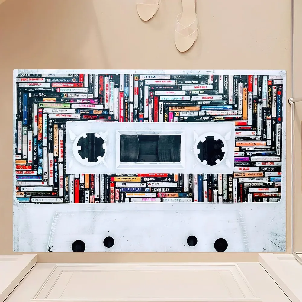 Retro Cassette Music Tape Floor Mat Bedroom Kitchen Door Bath House Super Absorbent Foot Non-slip