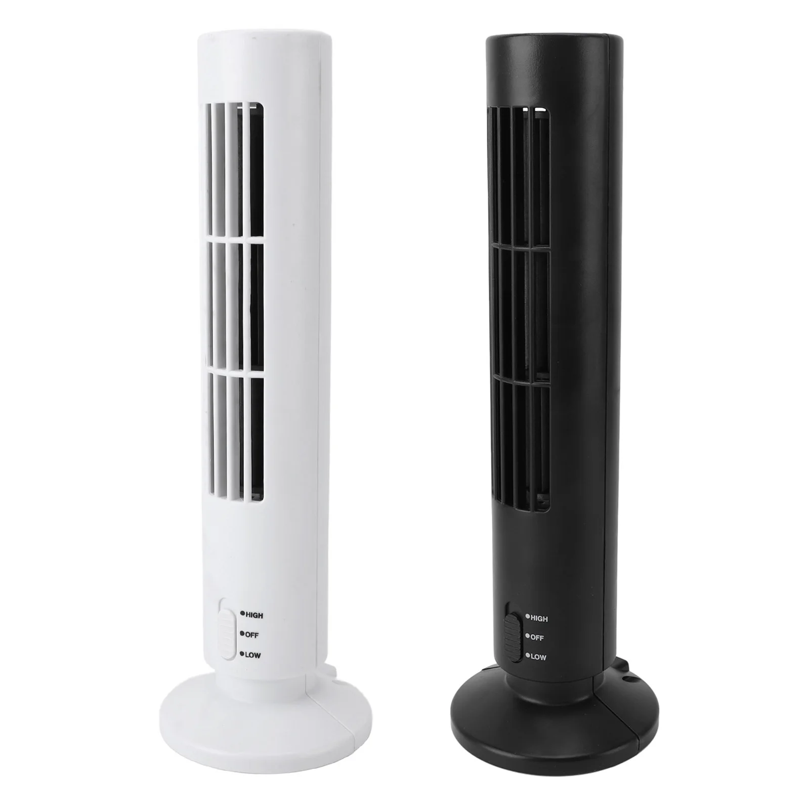 مروحة برجية مدمجة بدون أوراق، محمولة، تبريد هادئ، 2 تروس، مروحة برجية خالية من الشفرة لسطح المكتب