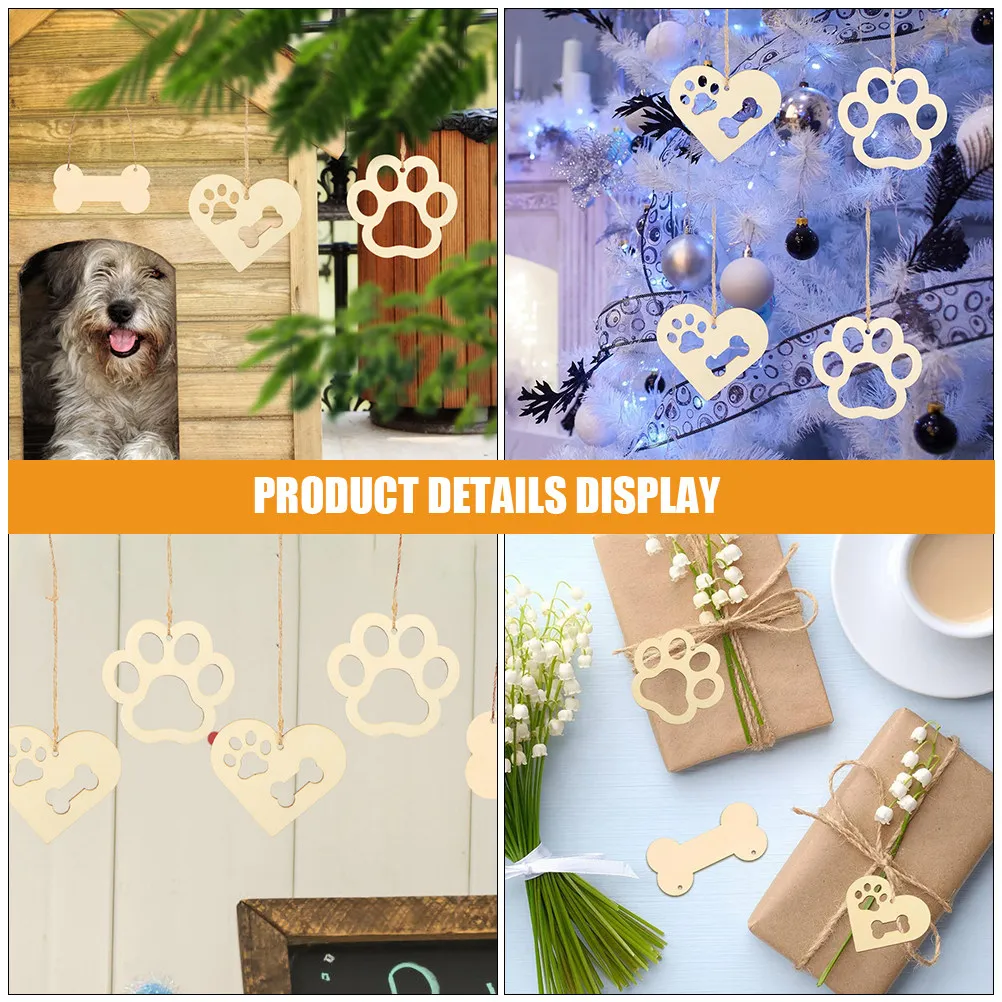 1Set Unfinished Wood Crafts to Paint Wooden Cutouts Bulk DIY Craft Supplies Blank Wood Chips for Home Decor Party Favors Art