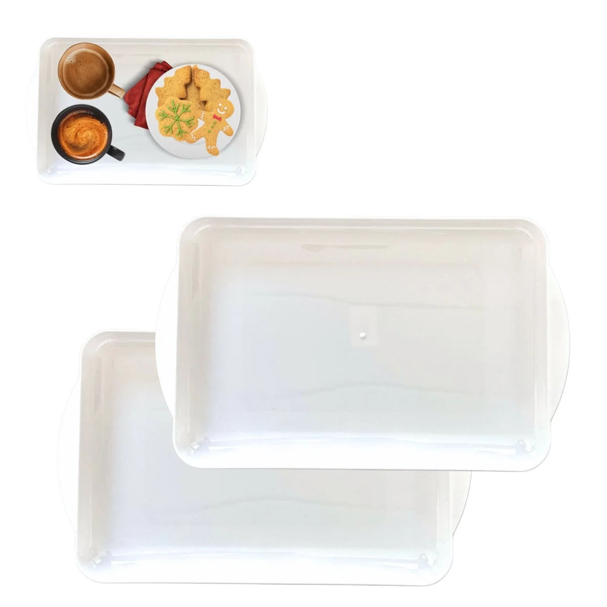 2 Trays Travessa Restaurant Fast Food Refectory 33cm