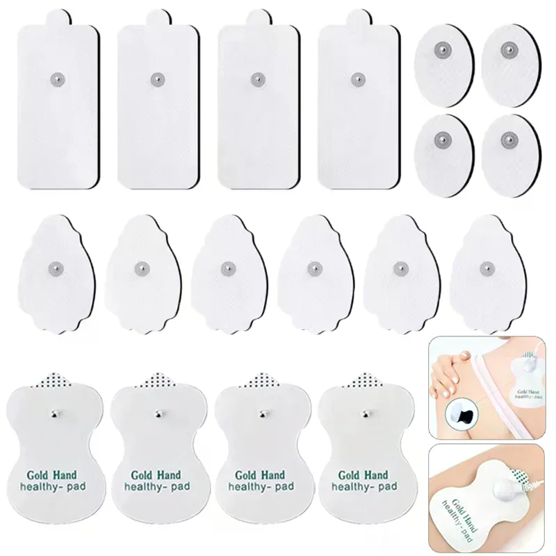 10Pcs Self-Adhesive Sticker Electrodes Pads Replacement Pack Electric Muscle Stimulator Patches Massage Acupuncture Conductive