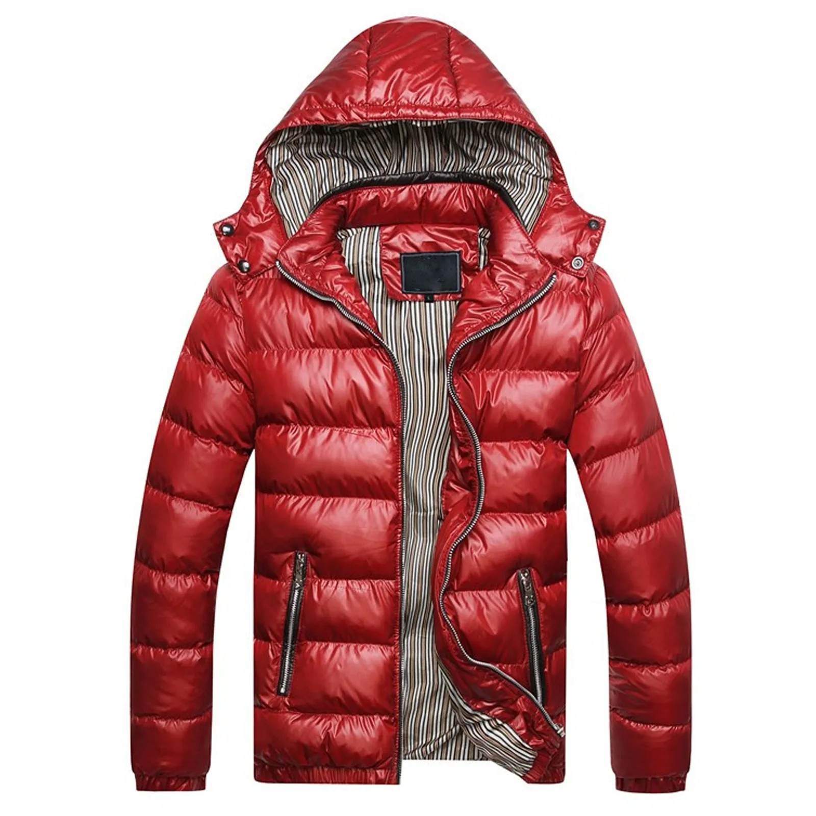 Men Winter Cotton Coat Jacket Large Size Windbreak Thick Jackets Outdoor Hooded Collar Trekking Climbing Coats Warm Parkas