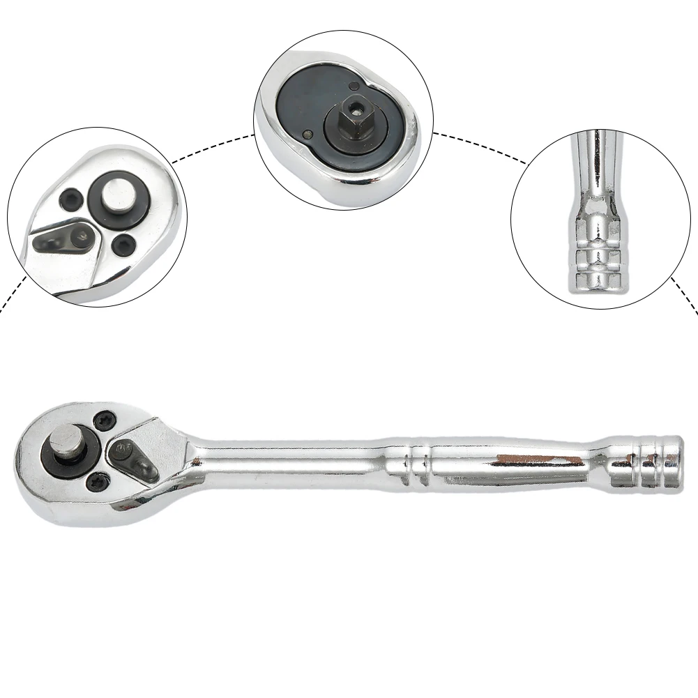 Drive Ratchet Set 1/4 3/8 1/2 High Torque Ratchet Wrench Socket Quick-release Reversible High Quanlity Hand Tool