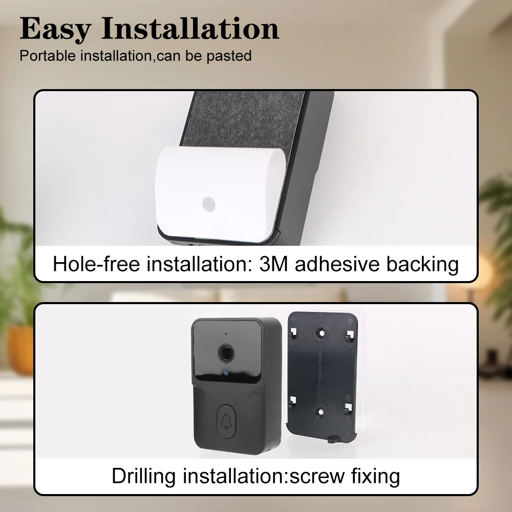 2.4g wifi intercom câmera de vídeo campainha câmera hd visão noturna infravermelha à prova dwaterproof água porta 1080p hd vídeo campainha inteligente sem fio