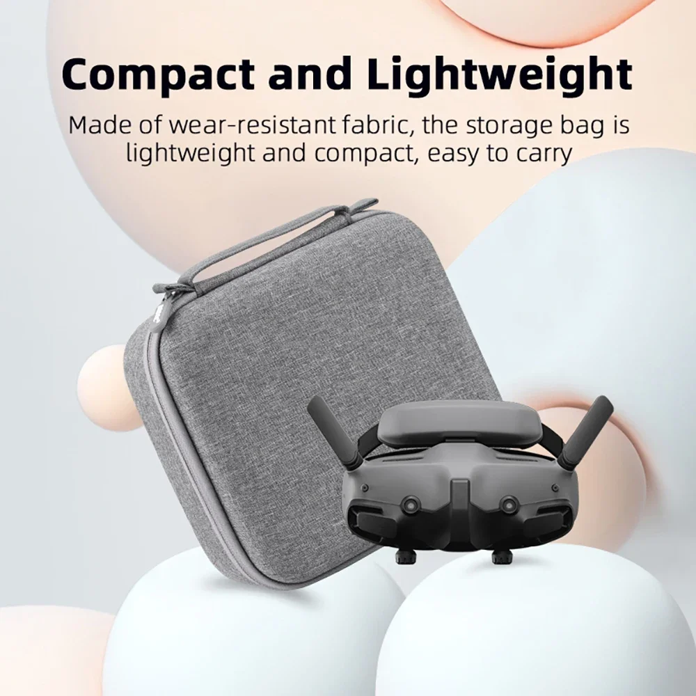 BRDRC Avata 2 Carrying Case for DIJ Goggles 3/RC Motion 3 Handbag Storage Bag Travel Case Protection Box Portable Dustproof