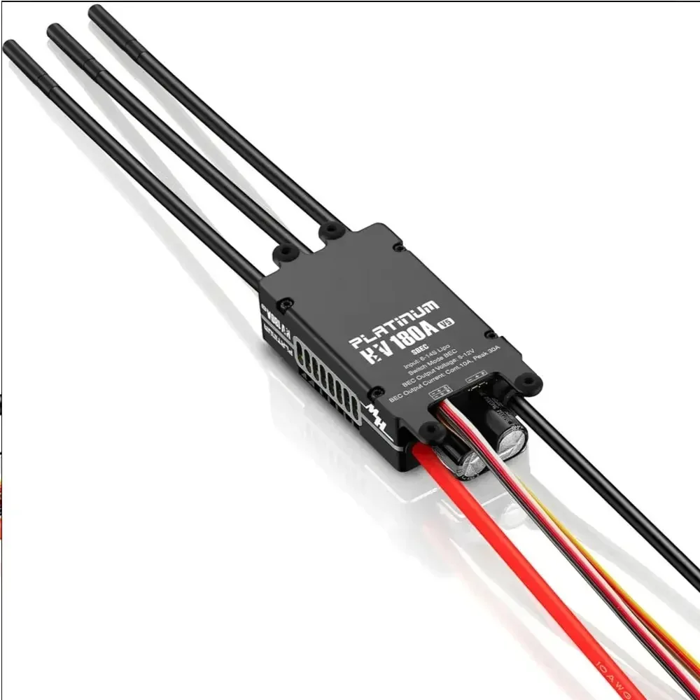 FATJAY HOBBYWING プラチナ 180A V5 ESC 6-14S ブラシレス電子スピードコントローラー 5-12V BEC ヘリコプター固定翼用