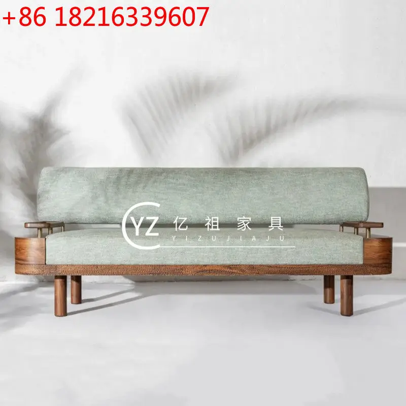 TAO Nordic simple living room solid wood double three-sided sofa designer homestay club