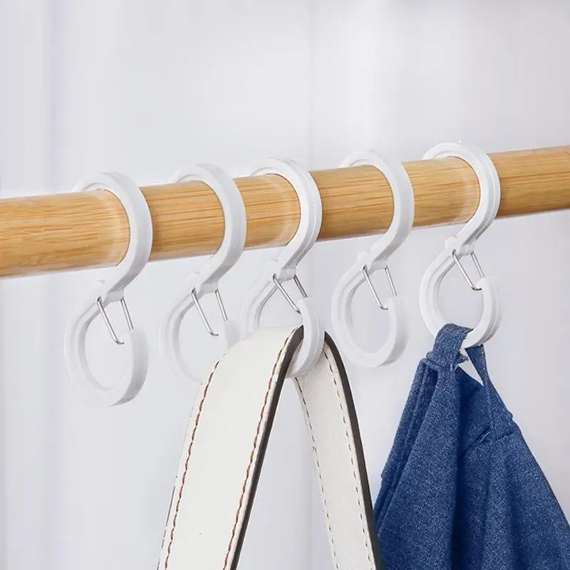 8Pcs Stylish & Durable S-shape Hanger Hooks Multifunctional Kitchen Home Enduring Organizer S Windproof Hooks Lock Hanger Hooks