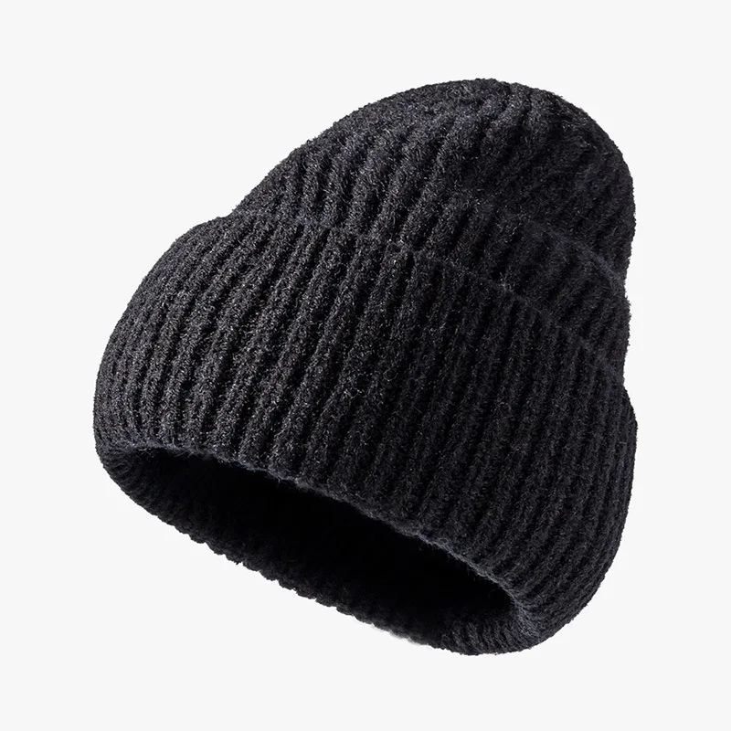 

Casual Knitted Women's Hat Autumn Winter Keep Warm Thick Caps For Men Imitation Cashmere Skullcap Outdoor Dobby Beanies