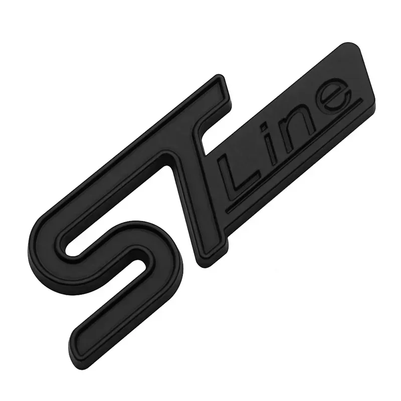 6x2cm Metal ST Line Car Sticker Side Emblem Trunk Decal for Fiesta Focus Mondeo Kuga Ranger Mustang Transit Taurus F-150