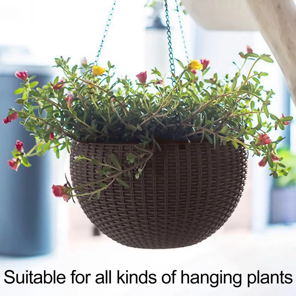 

Self Watering Hanging Planters Hanging Basket Flower Pot with Water Level Indicator Hanging Plant Pot for Cactus Herbs