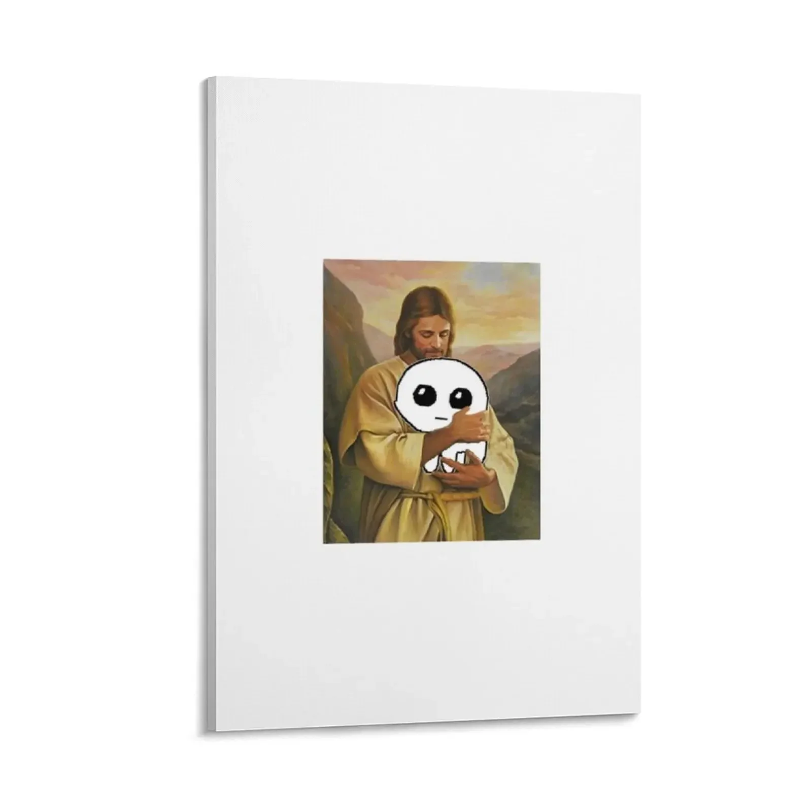 

jesus holding autism creature tbh creature Canvas Painting canvas wall decoration poster Paintings