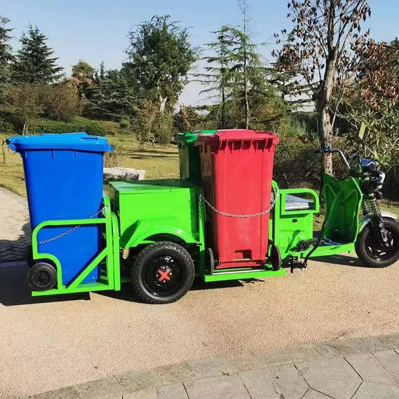

Electric four-barrel truck Road garbage cleaning Small self-loading and self-unloading garbage truck