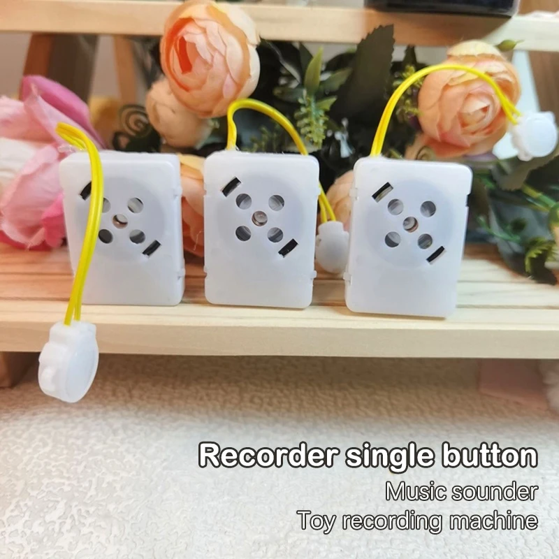 Electronic Voice Recorder Button For Doll Toy; Easy to Use Re-record Ability; Extrusion Sound Record Core