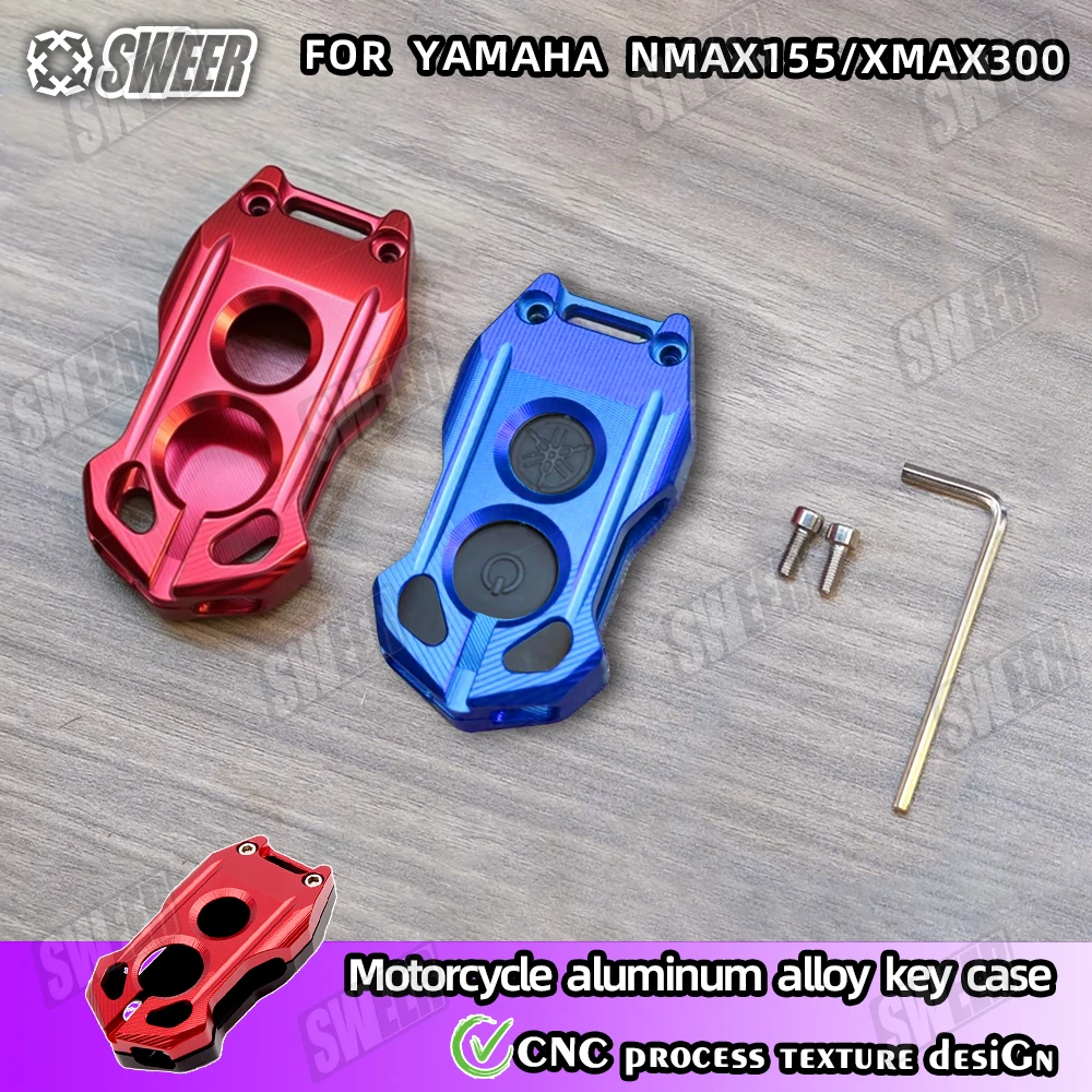 Motorcycle CNC Aluminum Key Shell Cover Remote Key Case Protector For Yamaha NMAX155 XMAX300 2017‑2026 Scooter Accessories
