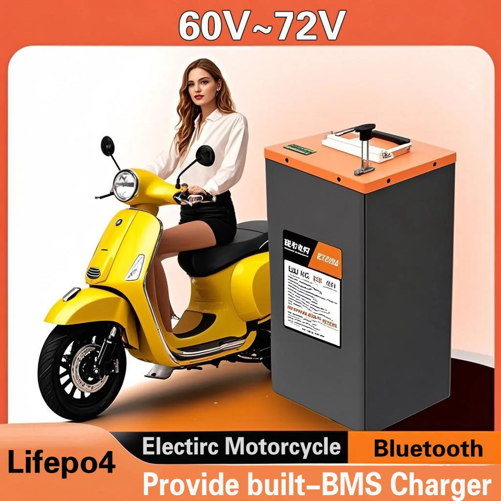 

60V 72v Lifepo4 40Ah 50Ah 60Ah 70Ah 80Ah 100Ah 110Ah Lithium Battery for 2KW 3KW Electirc Motorcycle Two Wheeler Mini Car EV RV