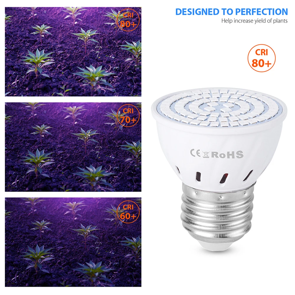 9 واط E27 LED تنمو ضوء E14 220 فولت النباتات ملء مصباح GU10 الأضواء MR16 داخلي زهرة بوعاء الخضار تنمو صندوق زراعة الإضاءة #5