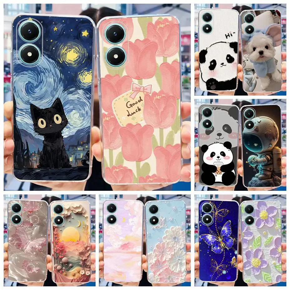 Lovely Printing Case For Vivo Y02s Soft Silicone TPU Back Cover For Vivo Y02S Y 02S 4G V2203 Phone Cases