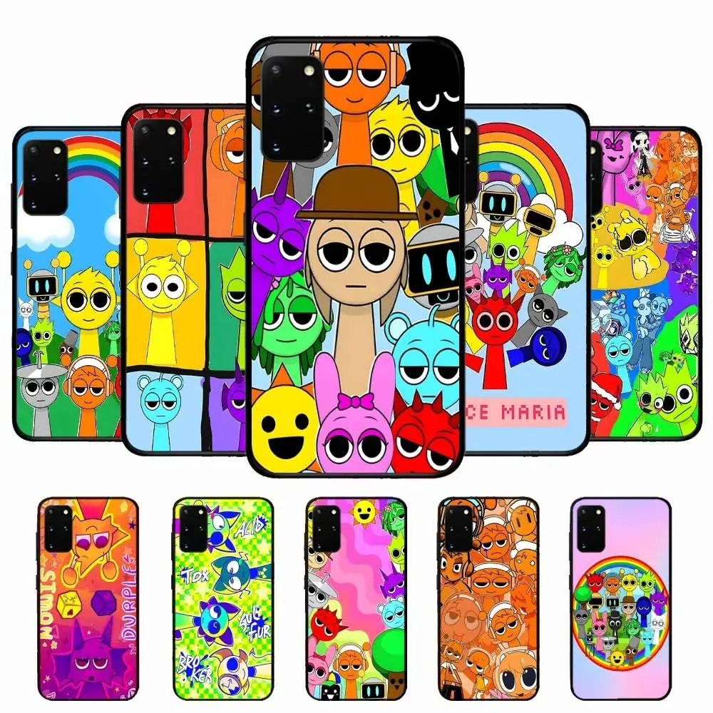 Game Sprunki Phone Case For Samsung S 24 fe 25 Ultra plus 20 lite 21 30 22 23 24 22 Ultra 5G Fundas