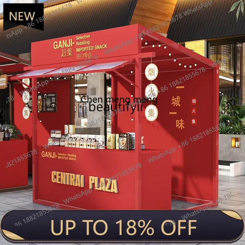 

Z189 Market stall stand display stand stall table vending kiosk city square stall