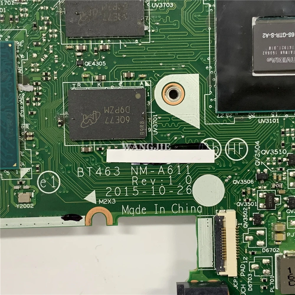 01AV878 01AV854 Para Lenovo Thinkpad T460P Laptop Placa-mãe I7-6820HQ CPU GT940M 2G GPU FRU:01AV866 BT463 NM-A611 100% Funcionando