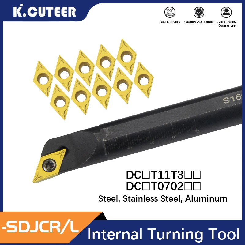 Ferramenta de Rotação Interna de Gêmeo Barra de Perfuração Suporte de Ferramenta de Corte Sdjcr l Cnc para Inserção Dcmt07 09