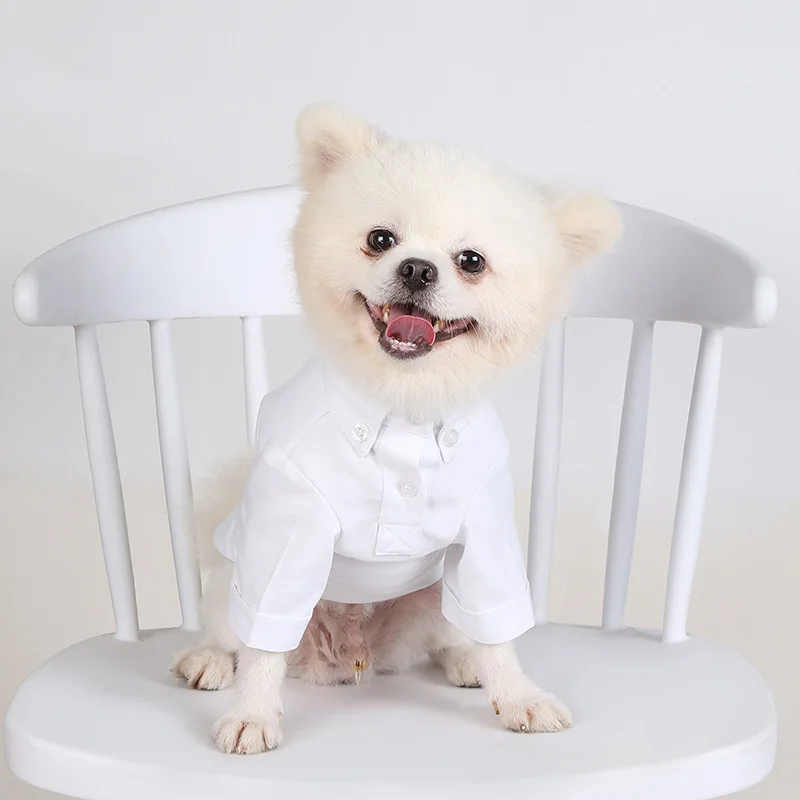White and Black Pet Clothes T-Shirt Dog Tank Top Dog Vest Cat Dog Puppy Tee Shirts Clothes for Small Dogs Kitten for Wedding