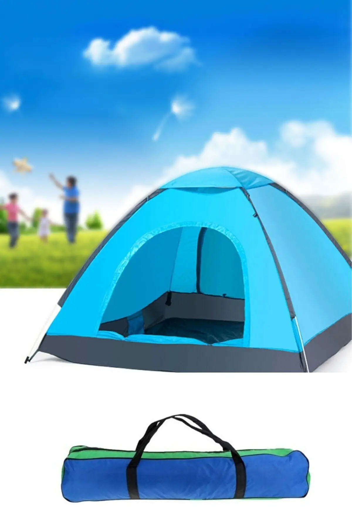 6 Person Colorful Durable Camping Tent 220x250x150