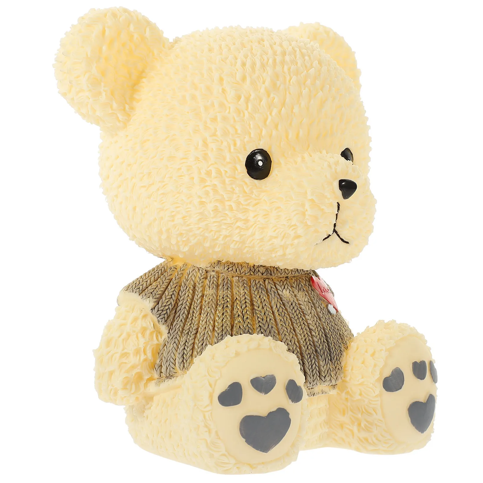 

1pc Cute Bear-Shaped Piggy Bank Vinyl Coin Storage Jar Money Box Decorative Saving Pot For Birthday Gift Household