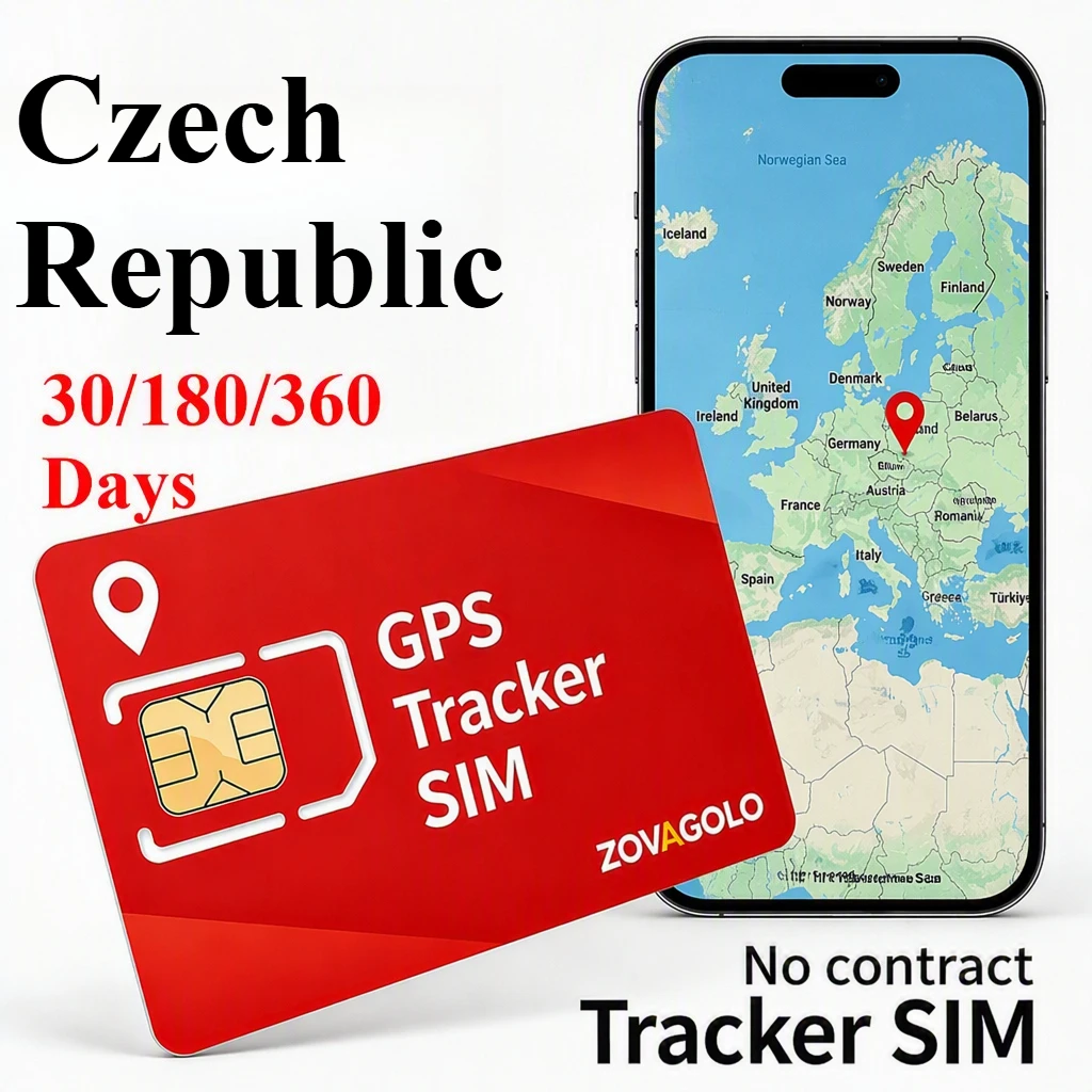 IoT SIM for Czech Republic GPS Tracking Device, 30D30MB 180D180MB 360D360MB, No Binding, Rural Hill Elder Kids Monitor