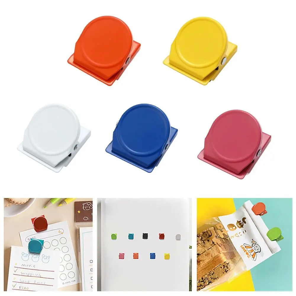New Round Round Magnetic Clip Multi-Functional 2 in 1 Fridge Magnet Decorative Metal Organizer Clip Home - view 2