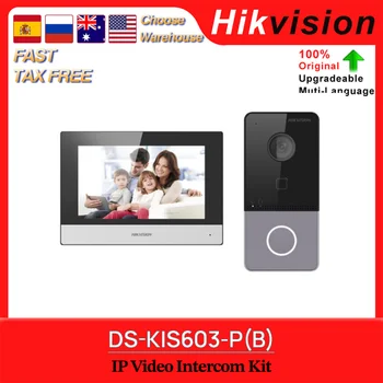 HIKVISION DS-KIS603-P(B) Kit videocitofono IP per Villa/casa Include Monitor campanello DS-KV6113-WPE1 * 1 e DS-KH6320-WTE1 * 1 e PSU * 2