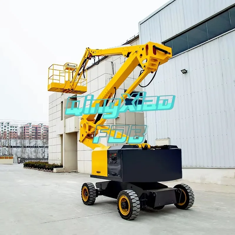 FOB Articulating Boom Lift  Hydraulic Aerial Work Vehicle for Retail Stores  Auto Parts Shops  Industrial  Construction Site Use