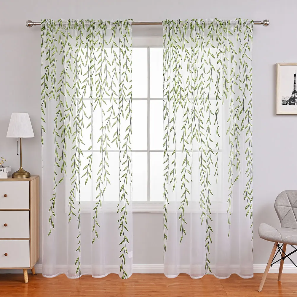 ستارة نافذة حديثة شفافة من البوليستر الفاخر لستارة الخصوصية لغرفة النوم وغرفة المعيشة وديكور الحمام أنيق وخفيف الوزن #2