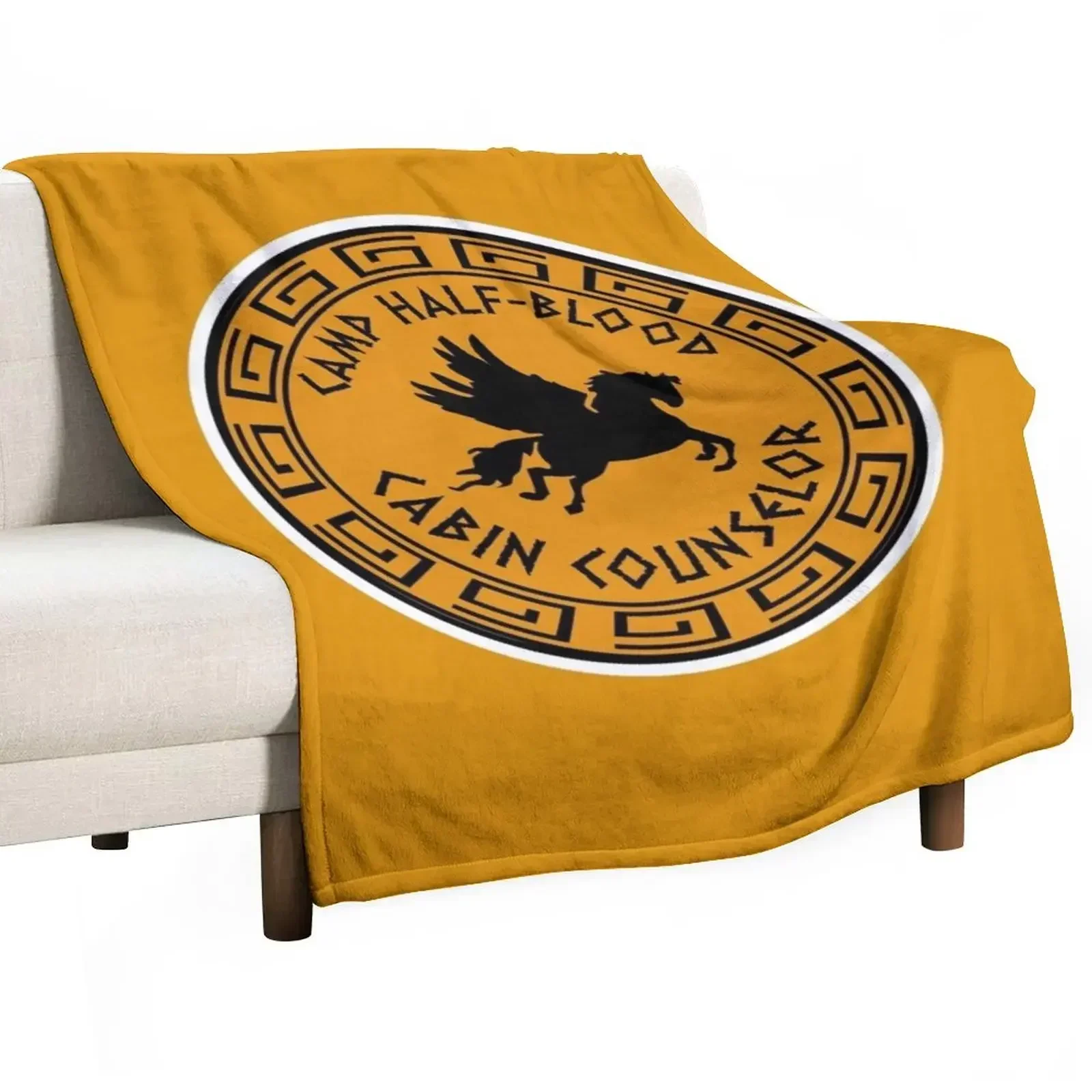 Camp Half-Blood Counselor Badge Throw Blanket christmas gifts Personalized Gift warm winter Giant Sofa Quilt Tourist Blankets