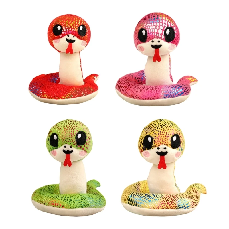 Soft Snake Stuffed Animals Realistic Appearance Sturdy Fabric for Decoration