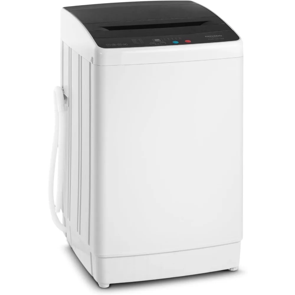 

30LBS Washing Machine, Full-Automatic Portable Washer with Stainless Steel Drum, Electric Laundry Machine, Washer
