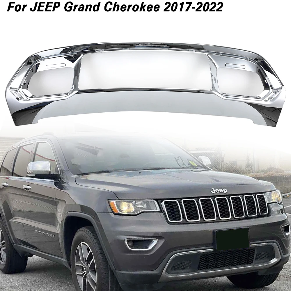 

Front Bumper Lower Grille For Jeep Grand Cherokee 2017 2018 2019-2022 Black Chrome bumper grill mesh nets Frame car accessories