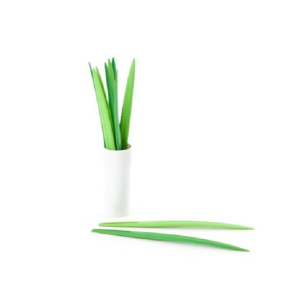 10PCS New-style Bamboo Leaf Shaped Fruit Pickers, Kitchen Utensils for Fruit Skewers