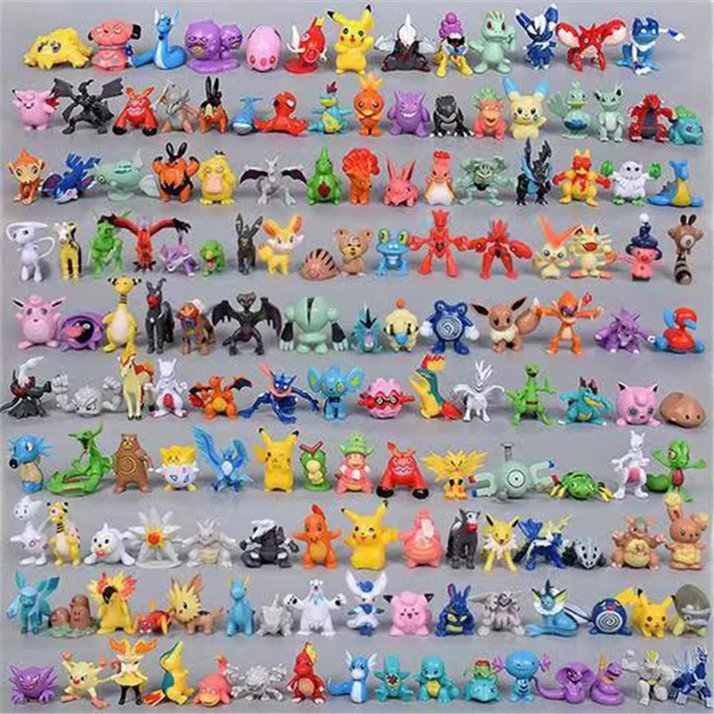 1-144 PCS Pokemon Gift Box Christmas Gift Action Figure Toys Genuine Pikachu Anime Figure Pokemon Toys For Children