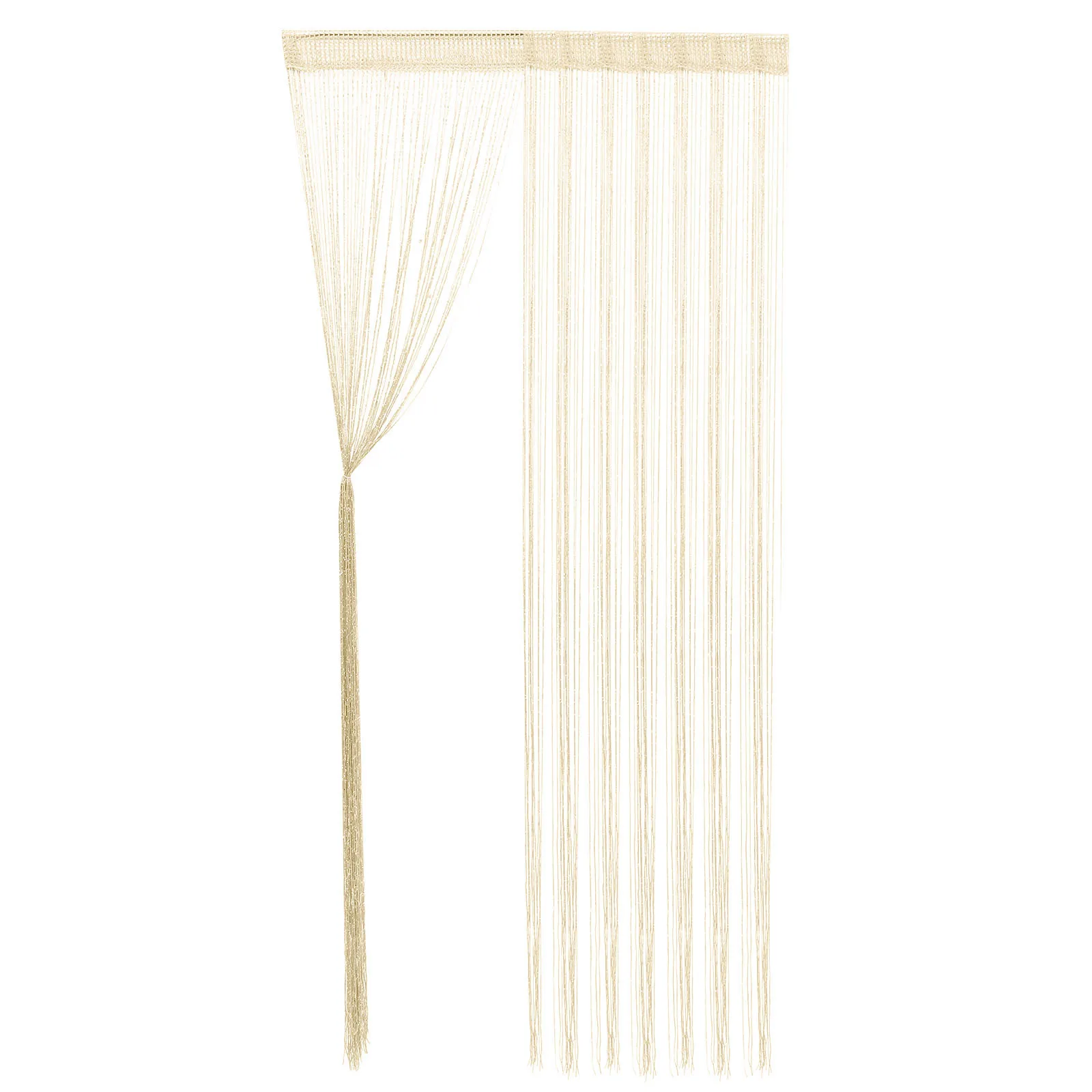 

2pcs Door String Curtain Partition Wall String Curtain Shiny Glitter Fringe Decorative Panel For Window Doorway Home Party
