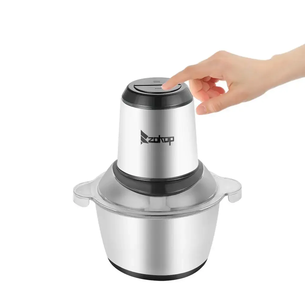 

Meat Grinder Electric Food Chopper 2L 300W Stainless Steel Kitchen Food Processor for Vegetables Fruits and Nuts Ship