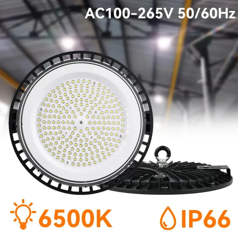 

Super Bright 200W UFO LED High Bay Lights AC220V Waterproof Commercial Industrial Market Warehouse Garage Workshop Garage Lamp