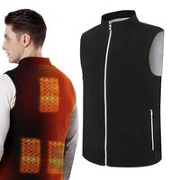 Polar fleece Heated Jackets For Men 5 Heated Zones Warm Heating Jacket Vest Smart Heated Waistcoat Lightweight Outdoor Jacket