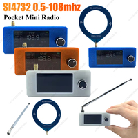 SI4732 0.5-108mhz Portable Radio LSB USB AM FM Pocket Mini Radio 1.9inch IPS Screen FM/AM Radio HF SW MW VHF Radio