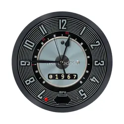 Classic Speedometer With Chrome Lip '67 Wall Clock Room Decoration Clock Must-have Ornament Round
