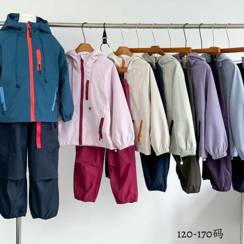 

12633 Autumn New Children's Jacket and Cargo Pants Set Children's casual sports suit wholesale