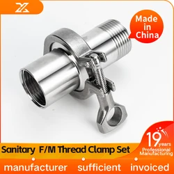 304 stainless steel complete set of sanitary internal and external wires, clamp chuck, 2-3 inch clamp