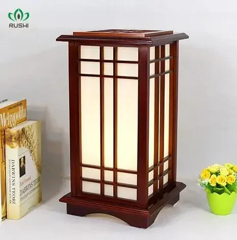 Modern Japanese Style Wooden Floor Lamp For Restaurant Living Room Hallway Lighting Home Design Wood Standing Lamp Light Large